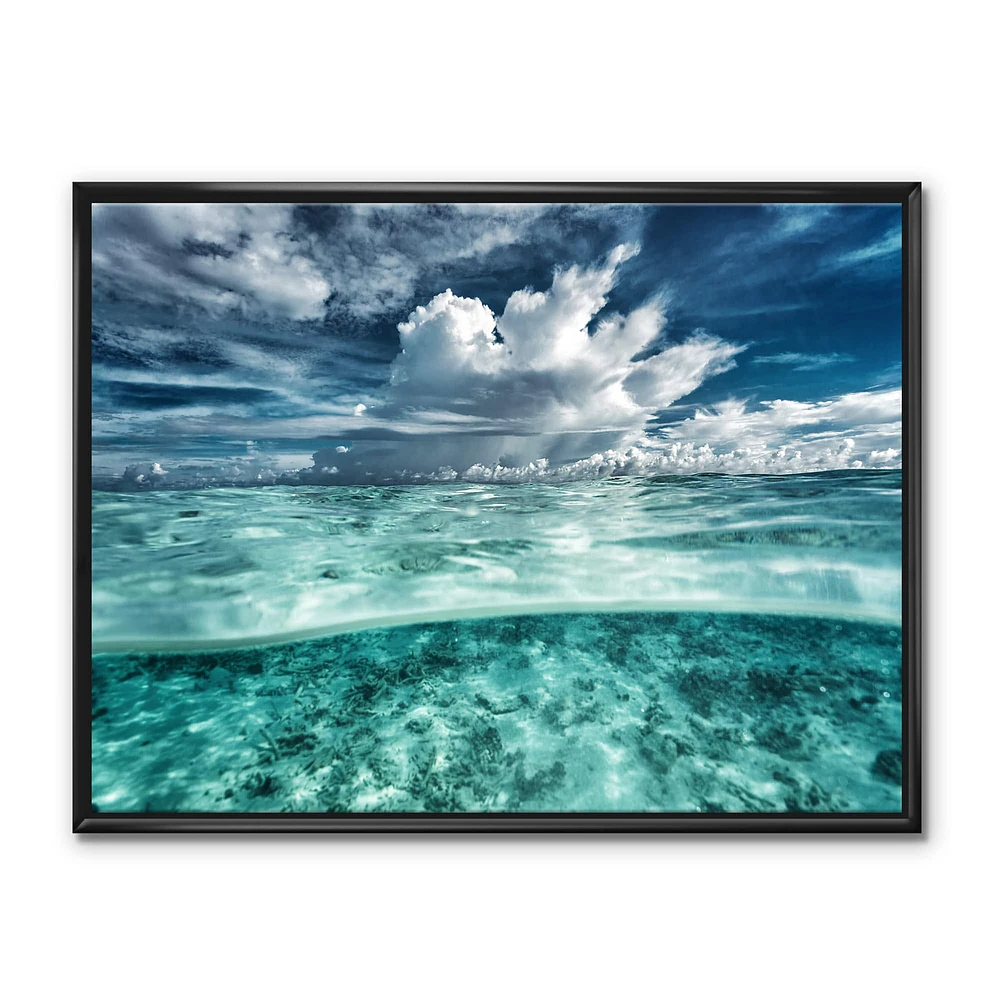 Designart - Amazing Underwater Seascape And Clouds