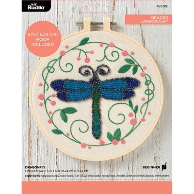 Bucilla® 6" Round Dragonfly Stamped Embroidery Kit