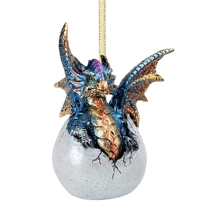 Design Toscano Hard Boiled Dragon Hatchling Holiday Ornament