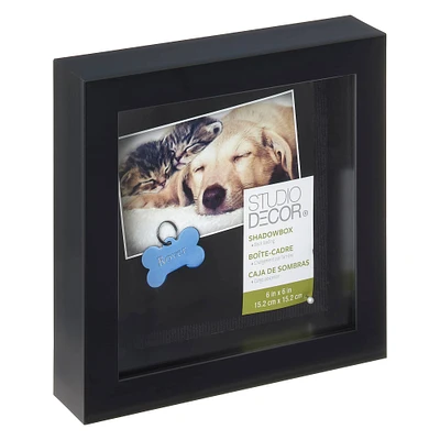 Black Mini Shadow Box, 6" x 6" By Studio Décor®