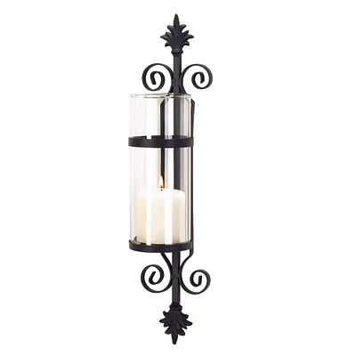 19.75" Ornate Scroll Candle Wall Sconce
