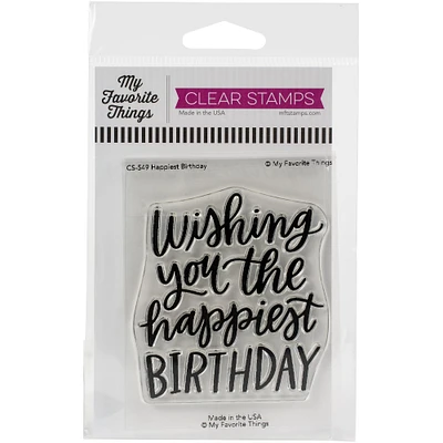My Favorite Things Clearly Sentimental Happiest Birthday Clear Stamp Set