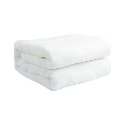 Craft Express 33" x 33” White Ultra Soft Baby Blanket