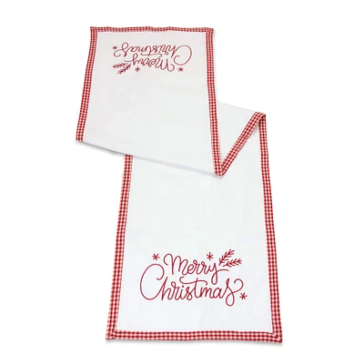 59" Merry Christmas Embroidered Table Runner