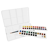 Daler-Rowney® Aquafine 48-Color Half-Pan Watercolor Travel Set with Brush