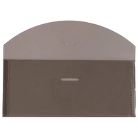 JAM Paper Smoke Gray Plastic Tuck Flap Closure 4.25" x 9.75" Envelopes, 12ct.