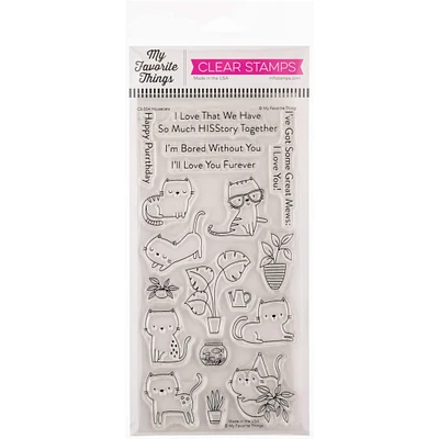 My Favorite Things Clearly Sentimental Housecats Clear Stamp Set