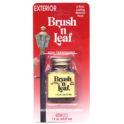6 Pack: Amaco Brush 'n Leaf® Metallic Old Gold Exterior Paint