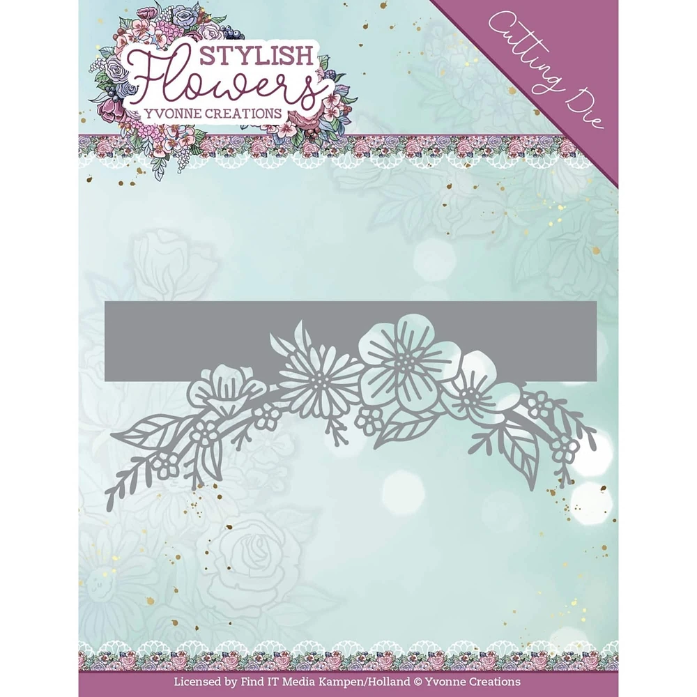 Find It Trading Yvonne Creations Stylish Flowers Garland Edge Die