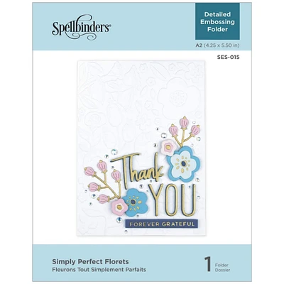Spellbinders® Simply Perfect Florets Embossing Folder