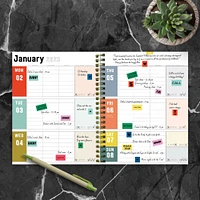 TF Publishing Medium 2022-2023 Angled Colors Planner