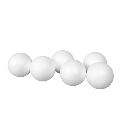 12 Packs: 6 ct. (72 total) 2.8" White Foam Balls by Ashland®