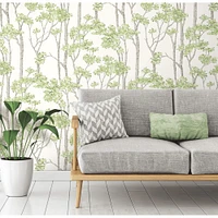 RoomMates Green & Gray Birch Grove Peel & Stick Wallpaper