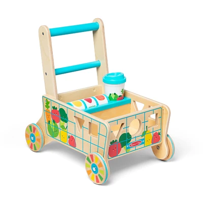 Melissa & Doug® Shape Sorting Grocery Cart™ Wooden Play Set