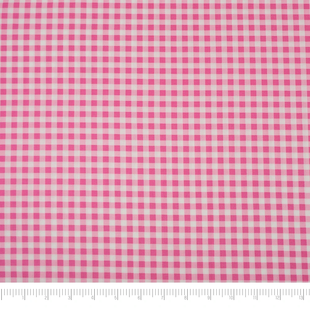 SINGER Pink Gingham Check Cotton Fabric