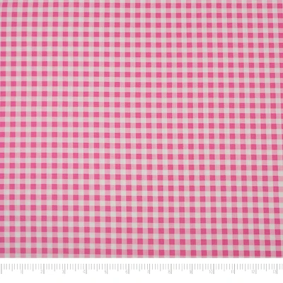 SINGER Pink Gingham Check Cotton Fabric
