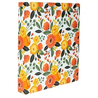 Steel Mill & Co.® 1" Orange Floral 3-Ring Binder