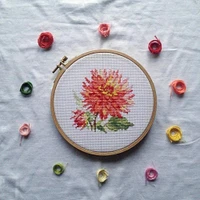 Alisa Dahlia Cross Stitch Kit