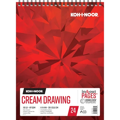 Koh-I-Noor® Cream Spiral Drawing Pad