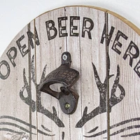 American Art Décor™ Huntin' Stories Told Here Bottle Opener and Cap Catcher Wall Décor