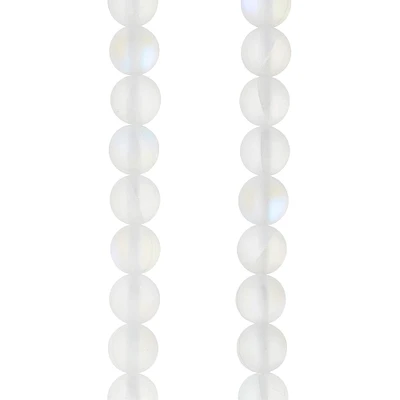 12 Pack: White Opal Glass Round Beads, 6mm by Bead Landing™