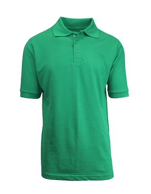 Galaxy By Harvic School Uniform Short Sleeve Men's Pique Polo Shirt