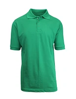 Galaxy By Harvic School Uniform Short Sleeve Men's Pique Polo Shirt