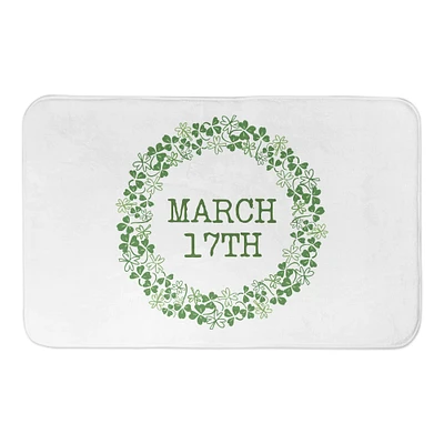 Wreath Clover March Bath Mat 34" x 21" Bath Mat