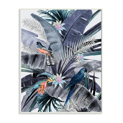 Stupell Industries Tropical Jungle & Parrot Floral Wall Art