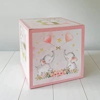 Kate Aspen® Pink Elephant Baby Shower Block Box Set