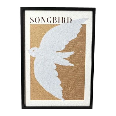 Framed Songbird Wall Décor