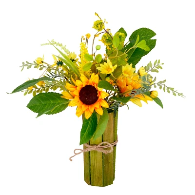 6 Pack: 16'' Green & Yellow Sunflower Floral Bouquet