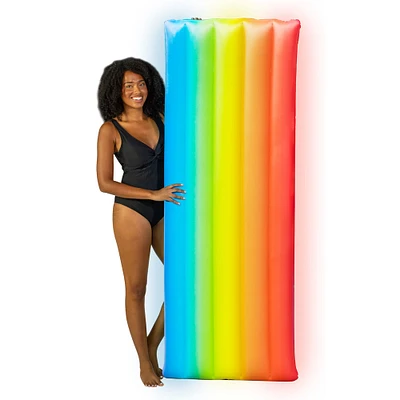 PoolCandy Rainbow Collection Illuminated LED Deluxe Pool Raft