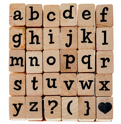 6 Pack: Large Lowercase Alphabet Wood Stamps by Recollections™