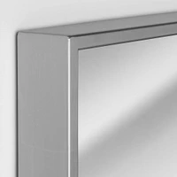 Head West Brushed Nickel 22" x 34" Float Framed Accent Mirror