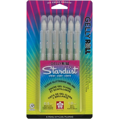 Gelly Roll® Stardust® Bold Point Clear Pens, 6ct.