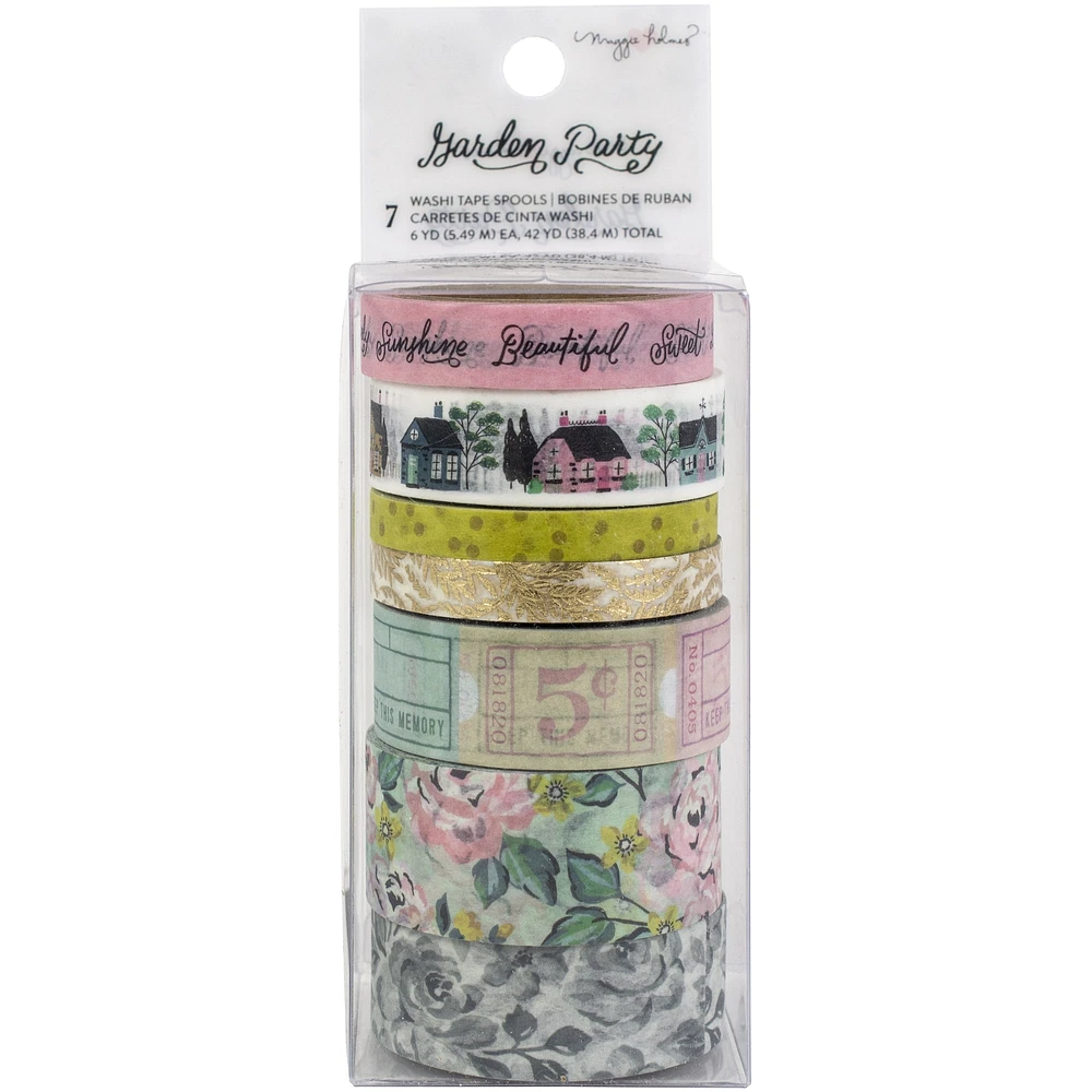 Maggie Holmes Garden Party Gold Foil Accents Washi Tape Set