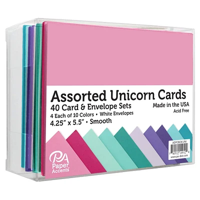 PA Paper™ Accents Smooth Unicorn Card & Envelope Set, 4.25" x 5.5"