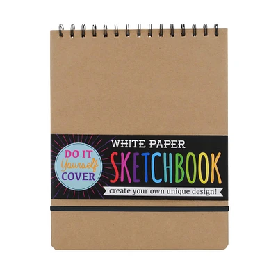 OOLY Large White Paper D.I.Y. Sketchbook, 8" x 10.5"