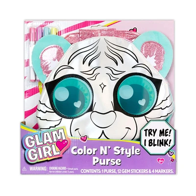 Glam Girl: Color N Style Tiger Messenger Bag Purse Decoration Set