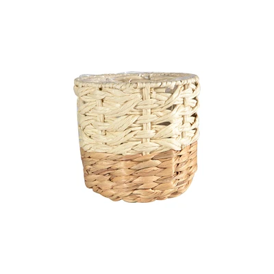 Small Two-Tone Hyacinth Lined Basket by Ashland®