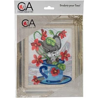 Collection D'Art Mouse in Cup Stamped Needlepoint Kit