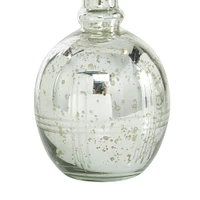 Silver Glass Vintage Decorative Jar Set