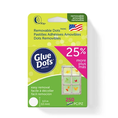12 Packs: 250 ct. (3,000 total) Glue Dots® Removable Dots™ Roll