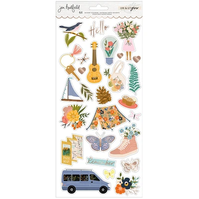 American Crafts™ Jen Hadfield Live & Let Grow Icons Cardstock Stickers, 61ct.