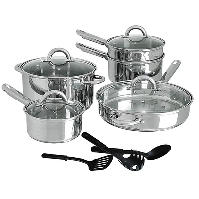 Gibson Home® Cuisine Select Abruzzo Stainless Steel 12-Piece Cookware Set