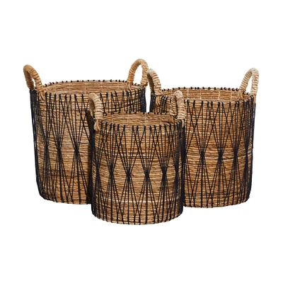 Brown Banana Leaf Storage Basket Set