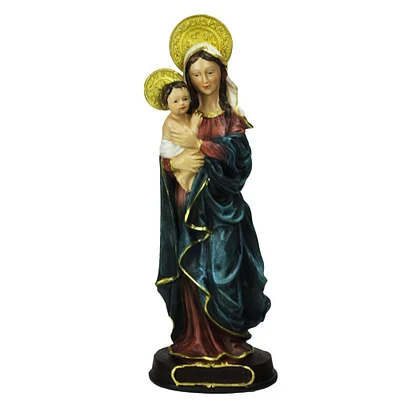 12" Virgin Mary with Baby Jesus Table Top Figure