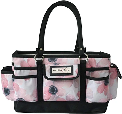 Everything Mary White & Floral Deluxe Store & Tote Craft Organizer