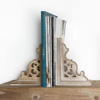 American Art Décor™ 8" Vintage Decorative Wood Bookends, 2ct.